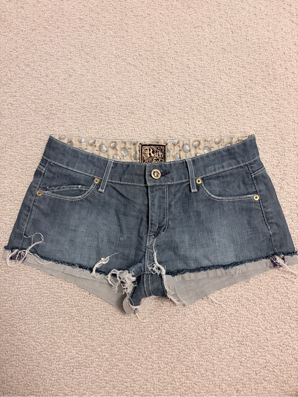 Vintage Rich & Skinny Y2K Low-Rise Micro Denim Shorts